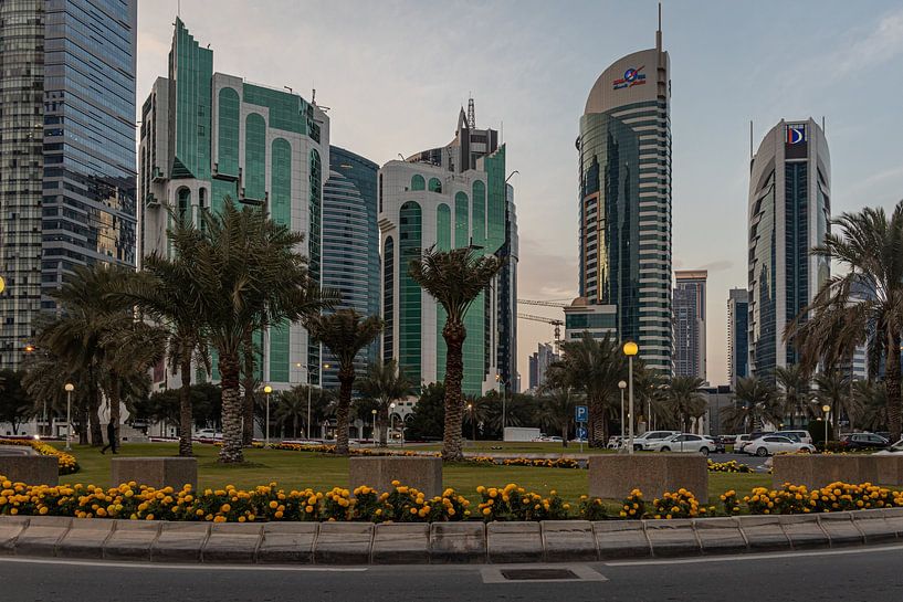 Vue de jour de la corniche de Doha par Mohamed Abdelrazek
