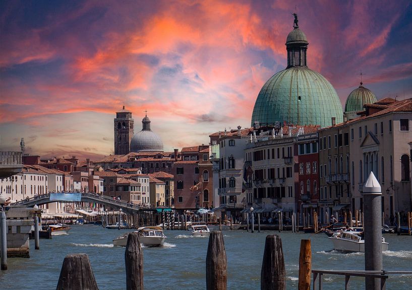 Vue sur la vieille ville de Venise, Italie avec le Grand Canal par Animaflora PicsStock