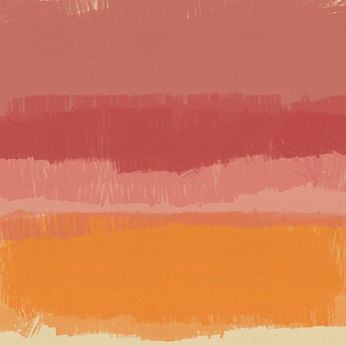 Abstracte minimalistische schilderij van een landschap 005