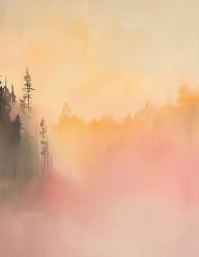 Gele Zonsopgang, Roze Horizon van Bianca ter Riet