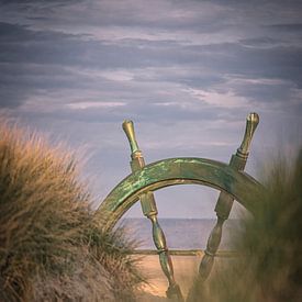 Ship's rudder in the dunes by Rik Verslype