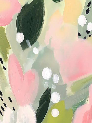 Soft Pastel Abstract Floral Art