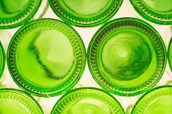 Bodems van bierflesjes