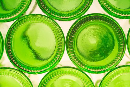 Bodems van bierflesjes