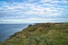 Cliff on the Kattegat in Denmark. Sea and clouds by Martin Köbsch