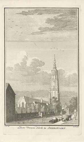 Gezicht op Onze-Lieve-Vrouwekerk te Amersfoort, Caspar Jacobsz. Philips