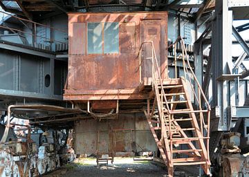 Voormalige kolengraafmachine in de voormalige dagbouwmijn Golpa-Nord bij Gräfenhainichen