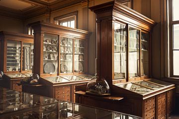 Teylers Museum | fossielenzaal | 19e eeuw | wallart van Laura Dijkslag