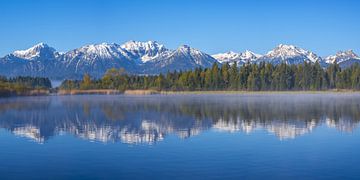 Hopfensee, behind the Allgäu Alps by Walter G. Allgöwer