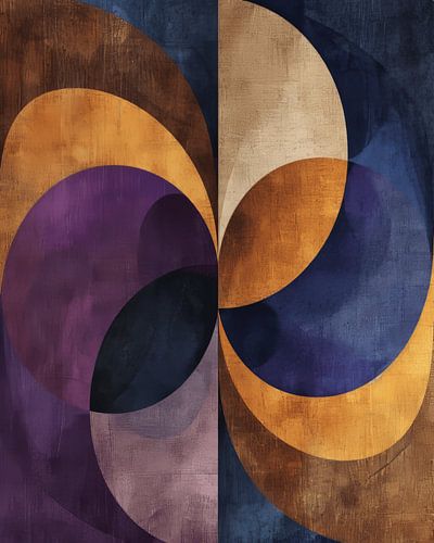 Formes modernes et abstraites dans des couleurs chaudes