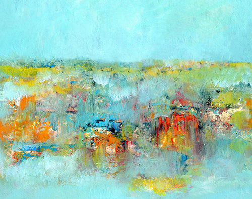 abstract lichtgevend landschap