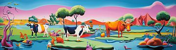 Cow 79962 by ARTEO Paintings