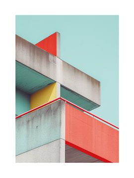 Kleurrijke architectuur 02 van Malou Studio