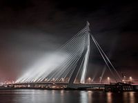 Erasmus bridge during fog