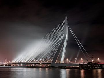 Erasmusbrug tijdens mist van Trudiefotografie