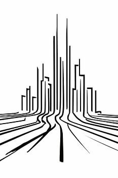 Lignes urbaines minimalistes en noir et blanc