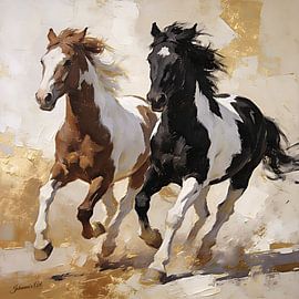 The Beauty of Horses – Two Souls, One Field von Johannas Art Creations