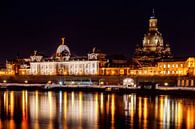 Dresden bij nacht van Daniela Beyer thumbnail