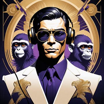 Businessman with monkey by Liona Toussaint
