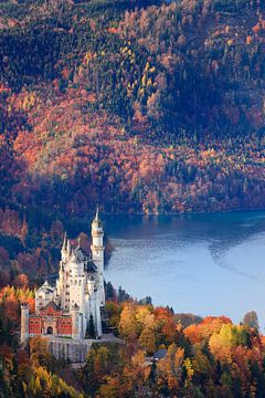 Herfst bij het kasteel Neuschwanstein