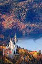 Herbst auf Schloss Neuschwanstein von Henk Meijer Photography Miniaturansicht