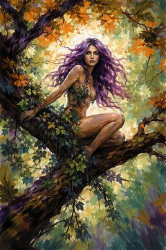 Nymph in tree von Linda de Klein
