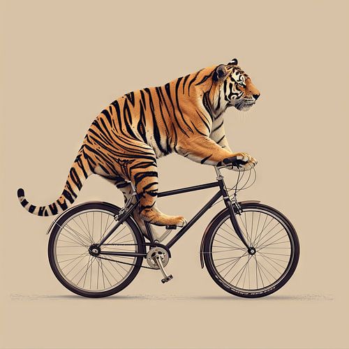 Tigre sur un vélo