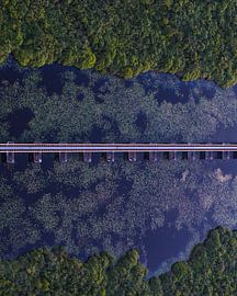 The Moerputten Bridge from Above by Ewold Kooistra