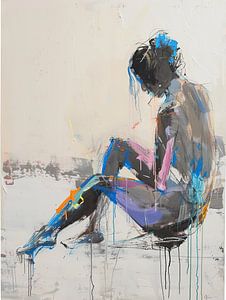 Sitzende Frau
