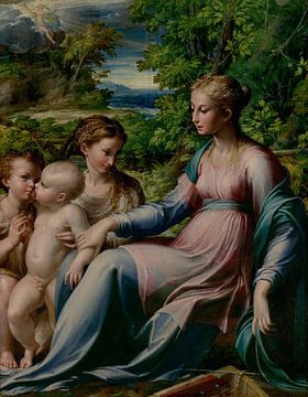 Maagd en kind met de heilige Johannes de Doper en Maria Magdalena, Parmigianino