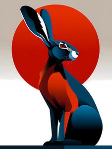 Kaninchen - Stylische Tiersilhouetten-Kollektion,