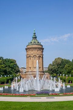 Watertoren, Friedrichsplatz, Mannheim, Baden-Württemberg, Duitsland, Europa