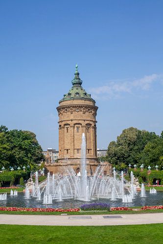 Wasserturm, Friedrichsplatz, Mannheim, Baden-Württemberg, Deutschland, Europa