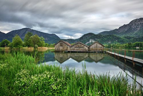 boothuizen aan de Kochelsee - prachtige bavaria