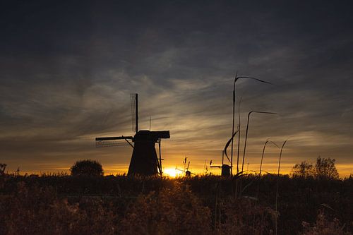 Sonnenuntergang in Kinderdijk