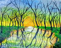 Aesthetic Sunset Landscape