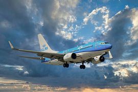 KLM Boeing 737-700, numéro d'immatriculation PH BGK. Nom Fulmar