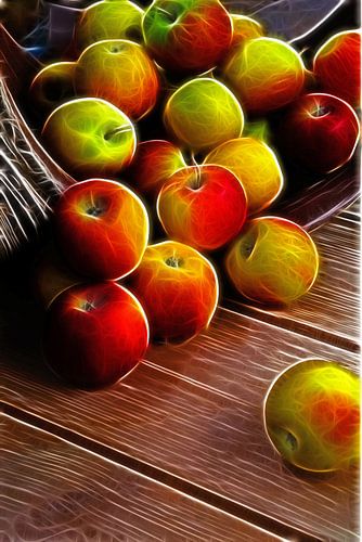 Still life with apples