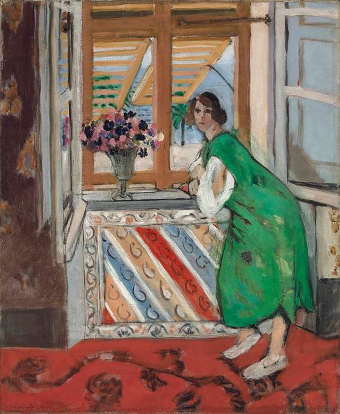 Henri Matisse – Junges Mädchen im maurischen Stil mit grünem Kleid von Peter Balan