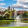 Blick über den Park Almedalen auf die Altstadt von Visby, Schwe von Rico Ködder