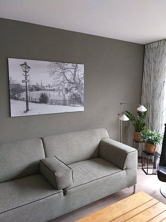 L'étang de Rotterdam Kralingen vu du Vijverweg