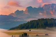 Sonnenaufgang auf der Seiser Alm von Henk Meijer Photography Miniaturansicht