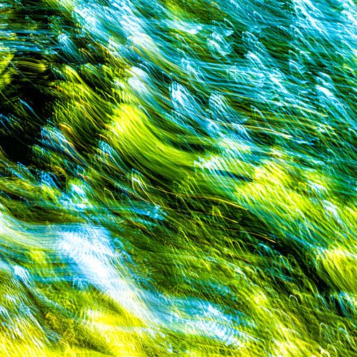 Ritmische dans in blauw en groen