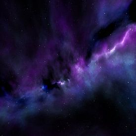 Space Art Galaxy with Nebula in Space by Markus Gann