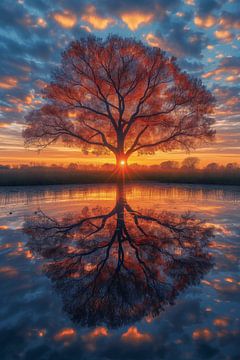 Symmetrie der Morgendämmerung von Beeld Creaties Ed Steenhoek | Fotografie und künstliche Bilder