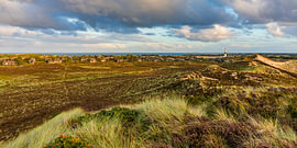 View from Uwe-Düne across Kampen and the Kampen lighthouse on Sylt by Werner Dieterich