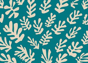 Inspiriert von Henri Matisse Seetang Korallen Teal