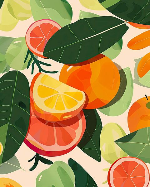 Zonovergoten Citrusfantasie van Vlindertuin-Art