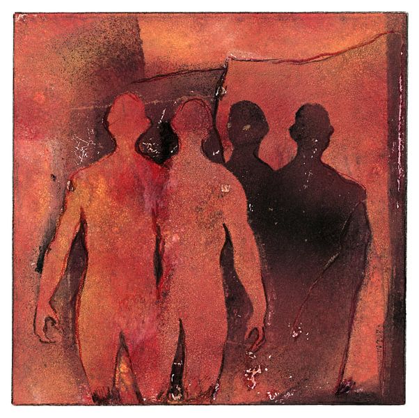 Verbundenheit 1, Monotypie von Helga Pohlen - ThingArt