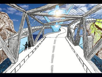 Sidewalk close to the ocean